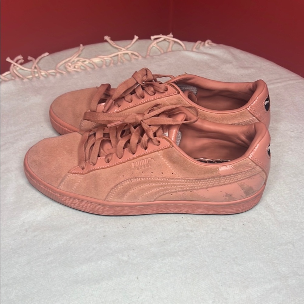 💄 Puma Limited Edition MAC collaboration Women's Pink Sneakers Size 9 - Picture 2 of 15
